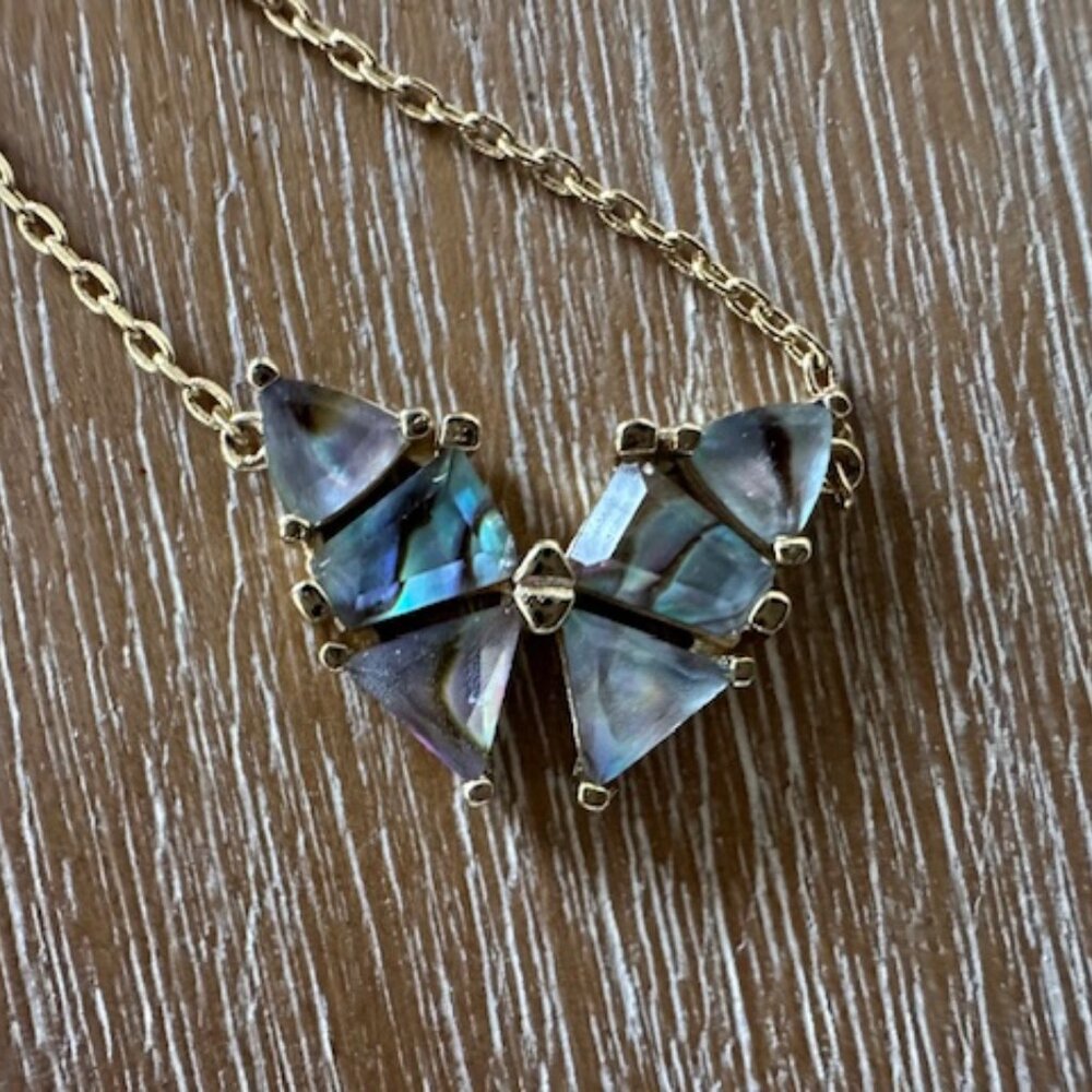 Kendra Scott Butterfly Necklace-Abalone